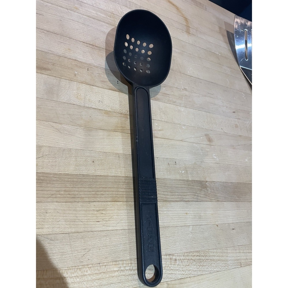 T-FAL Slotted Serving Spoon, Nylon, Black, 12.5 in Vintage